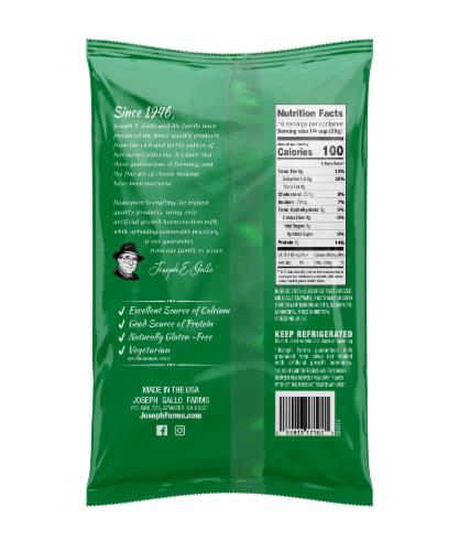 Joseph Farms® Natural Cheese Monterey Jack Shredded Cheese Perspective: back