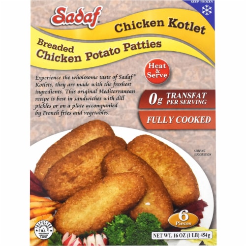 Sadaf Breaded Chicken Potato Patties Perspective: back