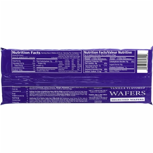 Sadaf® Vanilla Flavored Wafers Perspective: back