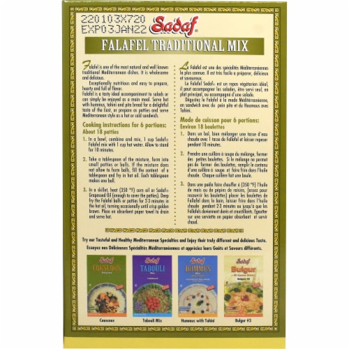 Sadaf® Traditional Falafel Mix Perspective: back