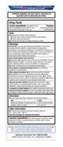 Safetussin® Nighttime Cough + Cold Relief Liquid Perspective: back