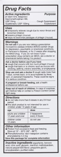 Safetussin® Non Drowsy Cough + Chest Congestion Medicine Perspective: back