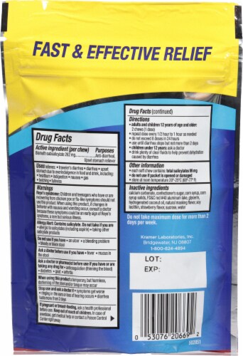 Kaopectate® Strawberry Flavor Anti-Diarrheal & Upset Stomach Reliever Soft Chews Perspective: back