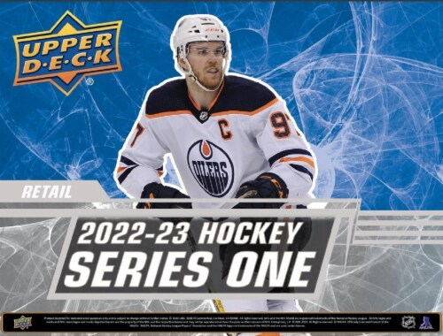Upper Deck Series 1 2022/23 Edition Hockey Blaster Box Perspective: back
