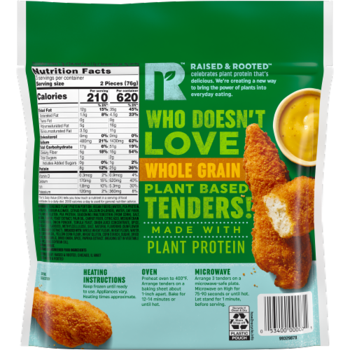 Raised & Rooted™ Whole Grain Plant-Based Tenders Perspective: back