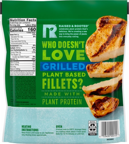 Raised & Rooted™ Plant Based Grilled Fillets Perspective: back