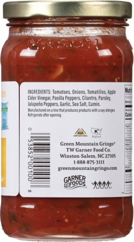 Green Mountain Gringo® Mild Salsa Perspective: back