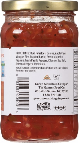 Green Mountain Gringo® Roasted Garlic Medium Salsa Perspective: back