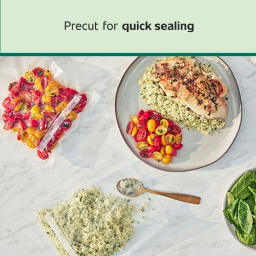 FoodSaver® Heat Seal Food Vacuum Storage Bags Perspective: back