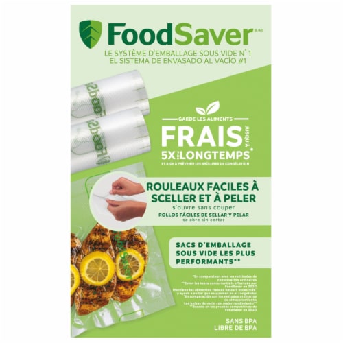 FoodSaver® Easy Seal & Peel Vacuum Seal Rolls, 11" x 14' , 2 Pack Perspective: back