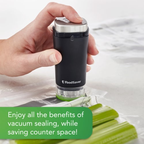 FoodSaver® V1100 Cordless Handheld Food Vacuum Sealer, Black Perspective: back