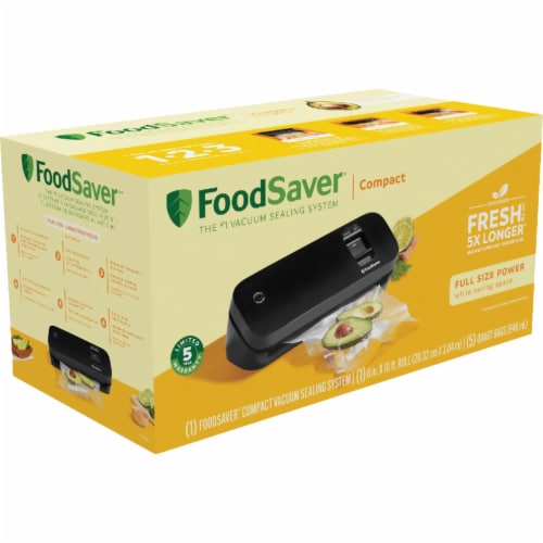 FoodSaver® Space Saving Food Vacuum Sealer - Black Perspective: back