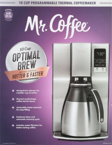 Mr. Coffee 12 Cup Programmable Coffee Maker, Strong Brew Selector, Stainless Steel