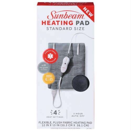 Sunbeam Heating Pad - Gray Perspective: back