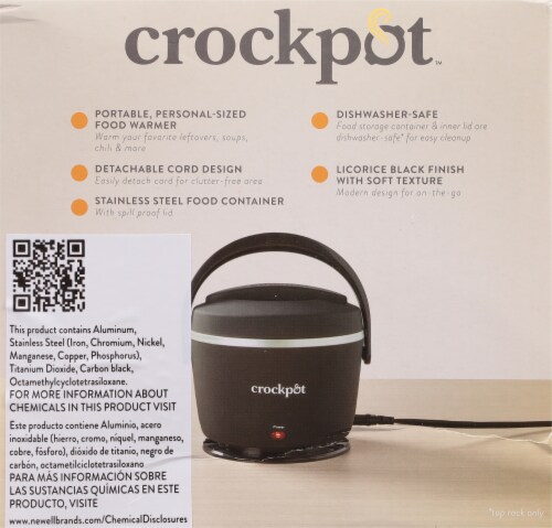 Crock-Pot™ On-The-Go Personal Lunch Food Warmer - Black Perspective: back