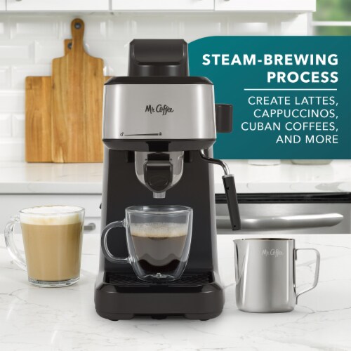 Mr. Coffee 4 Shot Steam Espresso Cappuccino and Latte Maker with Stainless Steel Frothing Pitcher 1 ct Fred Meyer
