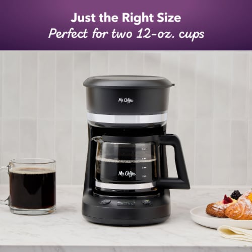 Mr. Coffee 5-Cup Programmable Coffee Maker - Black Perspective: back