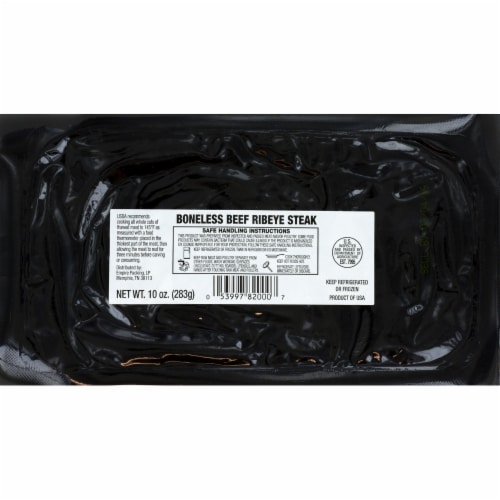 Boneless Beef Ribeye Steak Perspective: back