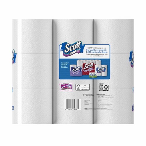 Scott 1000 Sheets Per Roll Bath Tissue Perspective: back