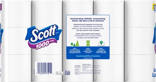Scott® 1000 Single-Ply Toilet Paper Rolls Perspective: back