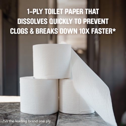 Scott Rapid Dissolving Toilet Paper Double Rolls 1 Ply Perspective: back