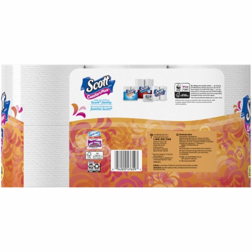 Scott Comfort Plus Mega Roll Bath Tissue 6 Rolls Perspective: back