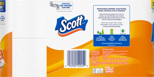 Scott® Mega Rolls 1-Ply Standard Toilet Paper Perspective: back