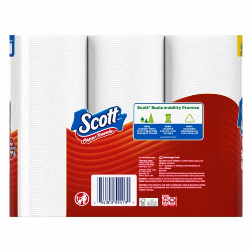 Scott® Paper Towel Double Rolls Perspective: back