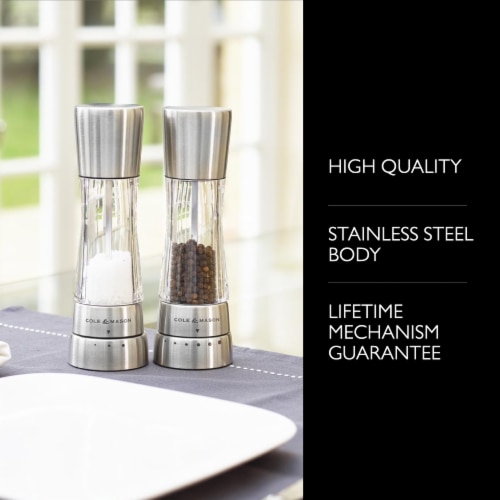 Cole & Mason 7 Stainless Steel Salt And Pepper Mill Gift Set : Target