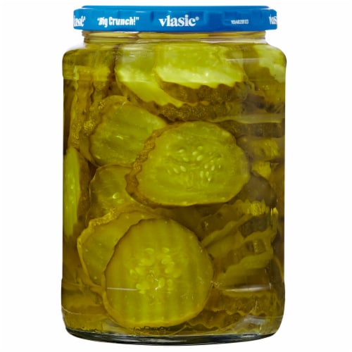 Vlasic Ovals Hamburger Dill Pickle Chips Keto Friendly Perspective: back