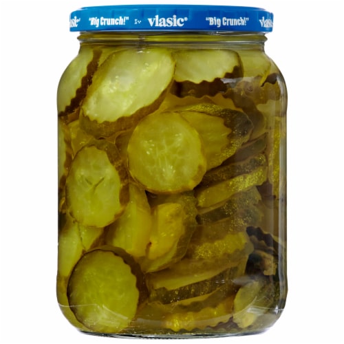 Vlasic Ovals Hamburger Dill Pickle Chips Perspective: back