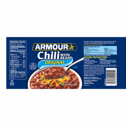 Armour Star Chili With Beans Canned Chili Perspective: back