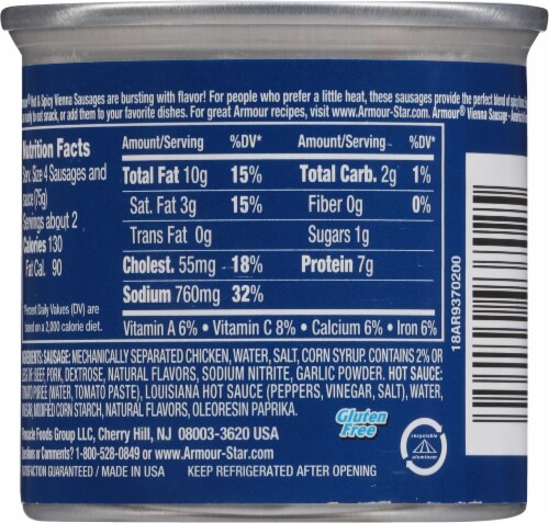 Armour® Hot & Spicy Vienna Sausage Perspective: back