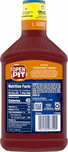 Open Pit® Original Barbecue Sauce Perspective: back