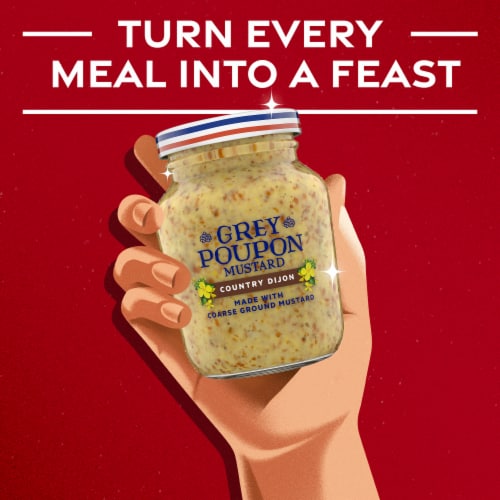 Grey Poupon Country Dijon Coarse Ground Mustard Perspective: back