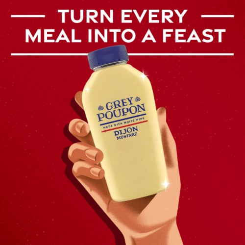 Grey Poupon Dijon Mustard Perspective: back