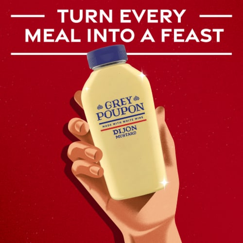 Grey Poupon Dijon Mustard Perspective: back