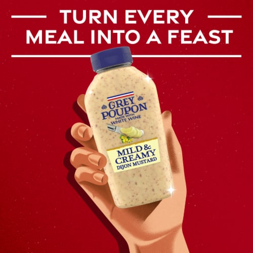 Grey Poupon Mild & Creamy Dijon Mustard Perspective: back