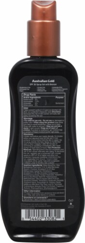 Australian Gold® Instant Bronzer SPF 30 Spray Gel Sunscreen Perspective: back