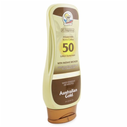 Australian Gold Lotion Sunscreen with Instant Bronzer SPF 50 Perspective: back