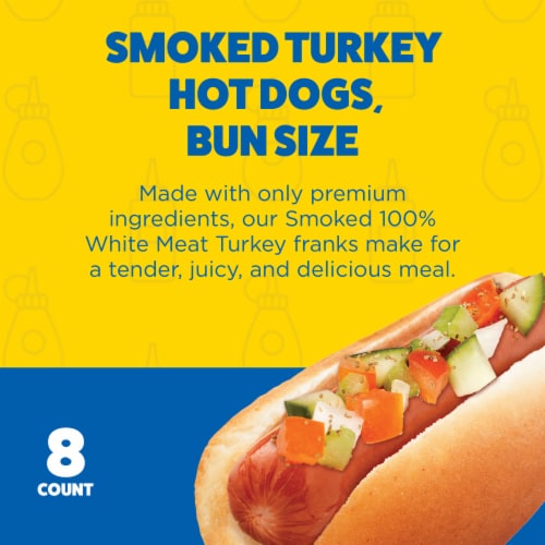 Ball Park Smoked White Meat Turkey Hot Dogs Perspective: back