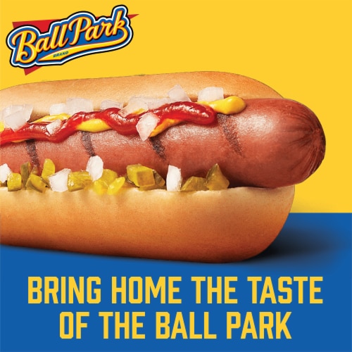 Ball Park Bun Length Classic Hot Dogs Perspective: back