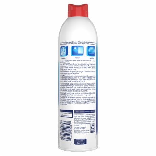 Windex Fast Shine Foam Glass Cleaner No-Drip Aerosol Cleaning Spray Perspective: back