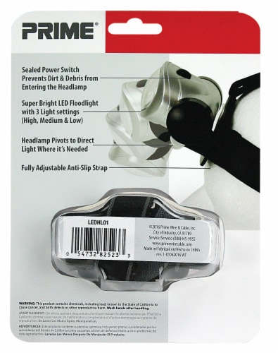 Prime® Pivoting Battery Powered LED Headlamp Perspective: back