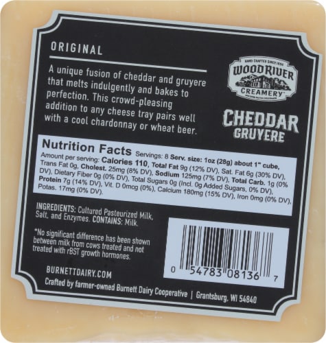 Burnett Dairy Alpha Morning Sun Cheddar Cheese Perspective: back