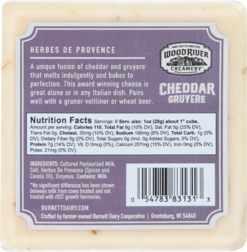 Burnett Dairy Alpha Morning Herb De Provence Cheddar Cheese Perspective: back
