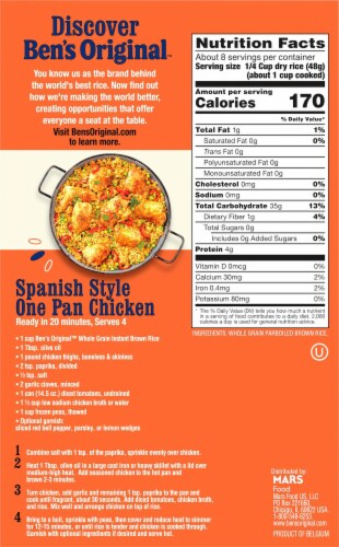 Ben's Original Instant Brown Rice Perspective: back