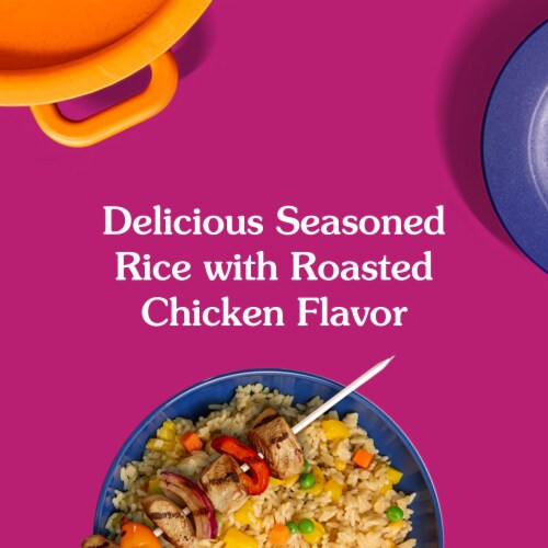 Ben's Original Ready Rice Roasted Chicken Flavored Family Size Rice, Easy Dinner Side, 17.3 oz Pouch Perspective: back