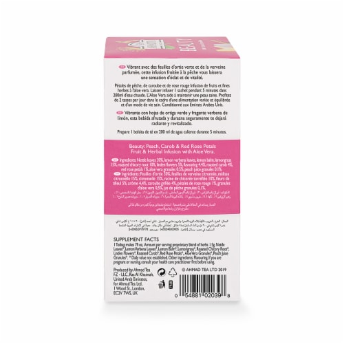 Ahmad Tea Beauty Tea Bags Perspective: back
