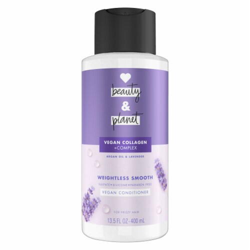 Love Beauty and Planet Vegan Collagen, Argan Oil & Lavender Weightless Smooth Conditioner Perspective: back
